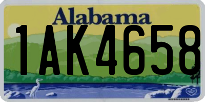 AL license plate 1AK4658