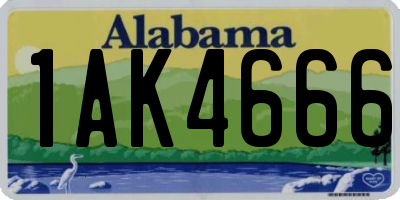 AL license plate 1AK4666