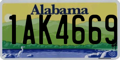 AL license plate 1AK4669