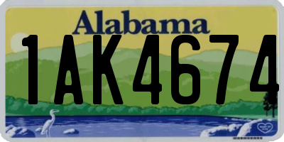 AL license plate 1AK4674