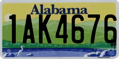AL license plate 1AK4676