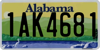 AL license plate 1AK4681