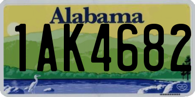 AL license plate 1AK4682