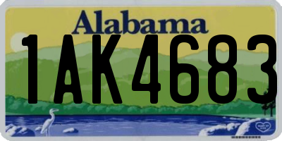 AL license plate 1AK4683