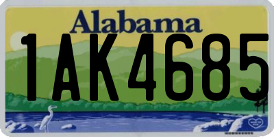 AL license plate 1AK4685