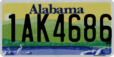 AL license plate 1AK4686