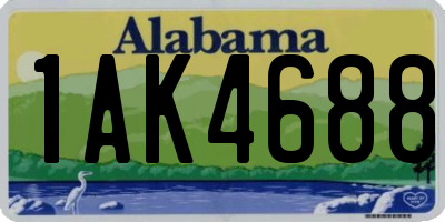 AL license plate 1AK4688