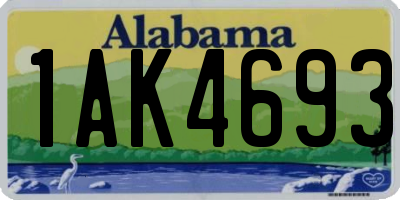 AL license plate 1AK4693