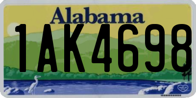 AL license plate 1AK4698