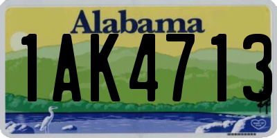 AL license plate 1AK4713