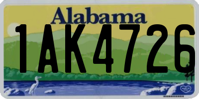 AL license plate 1AK4726