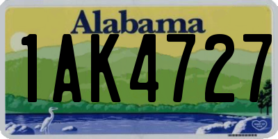 AL license plate 1AK4727
