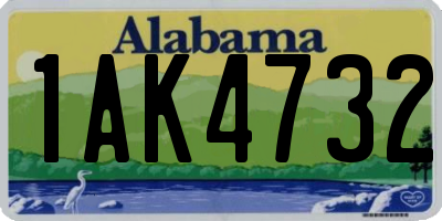 AL license plate 1AK4732