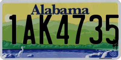 AL license plate 1AK4735