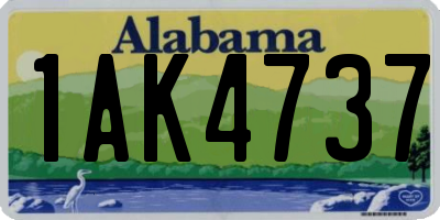 AL license plate 1AK4737