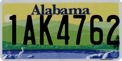 AL license plate 1AK4762