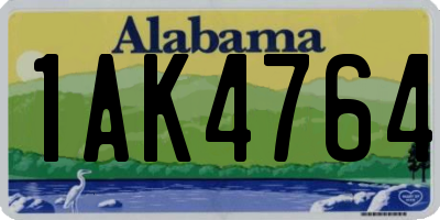 AL license plate 1AK4764