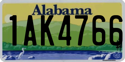 AL license plate 1AK4766