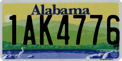 AL license plate 1AK4776