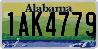 AL license plate 1AK4779
