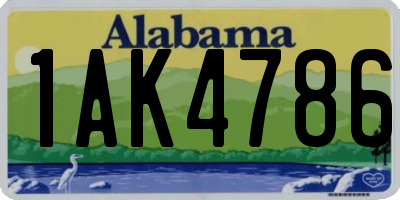 AL license plate 1AK4786