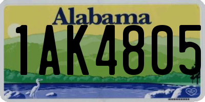 AL license plate 1AK4805