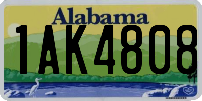 AL license plate 1AK4808
