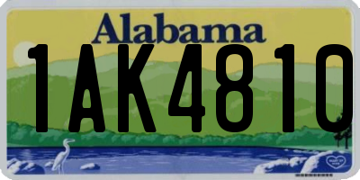AL license plate 1AK4810