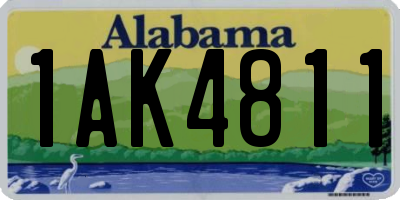 AL license plate 1AK4811