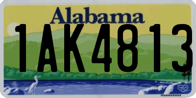 AL license plate 1AK4813