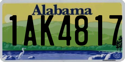 AL license plate 1AK4817