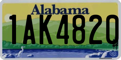 AL license plate 1AK4820