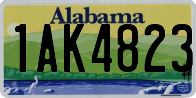 AL license plate 1AK4823