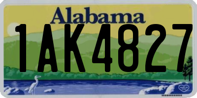 AL license plate 1AK4827