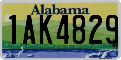 AL license plate 1AK4829