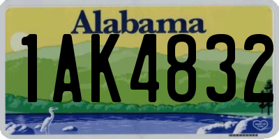AL license plate 1AK4832
