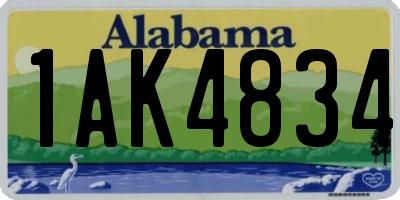 AL license plate 1AK4834