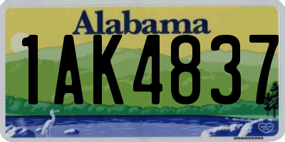 AL license plate 1AK4837