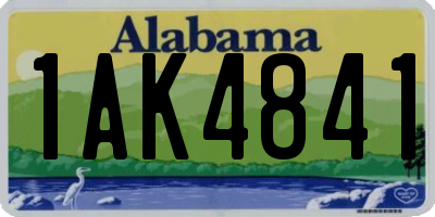 AL license plate 1AK4841