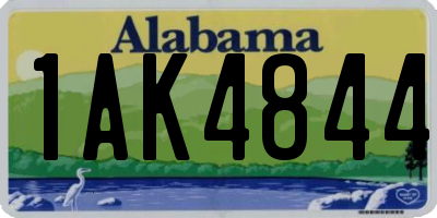 AL license plate 1AK4844