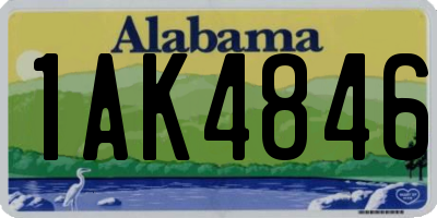 AL license plate 1AK4846