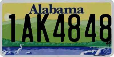 AL license plate 1AK4848