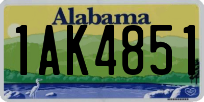 AL license plate 1AK4851