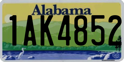 AL license plate 1AK4852