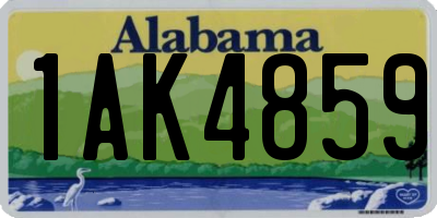 AL license plate 1AK4859