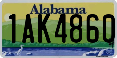 AL license plate 1AK4860