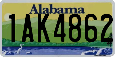 AL license plate 1AK4862