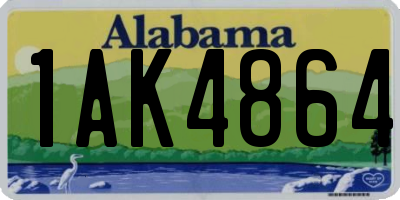 AL license plate 1AK4864