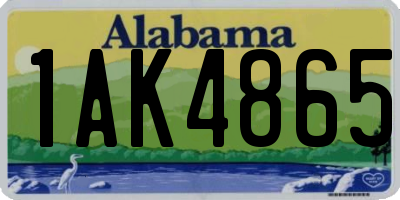 AL license plate 1AK4865