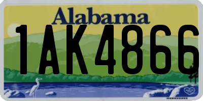 AL license plate 1AK4866